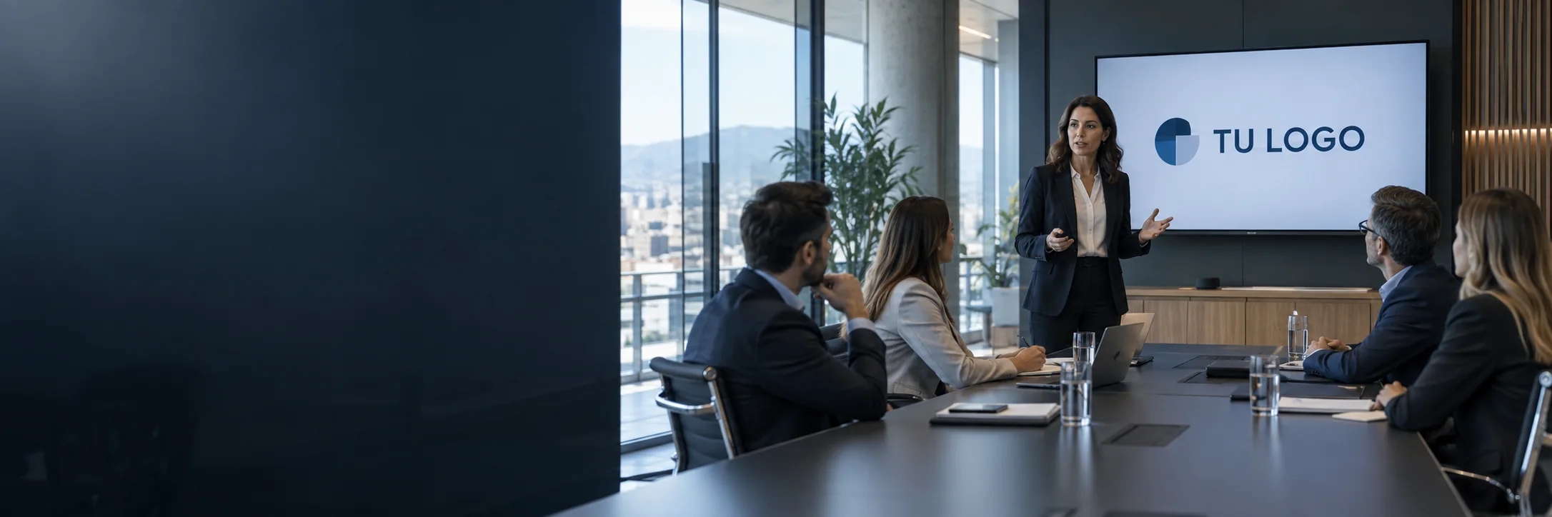 Sesión de formación corporativa de marca blanca con la identidad TU LOGO de la empresa cliente